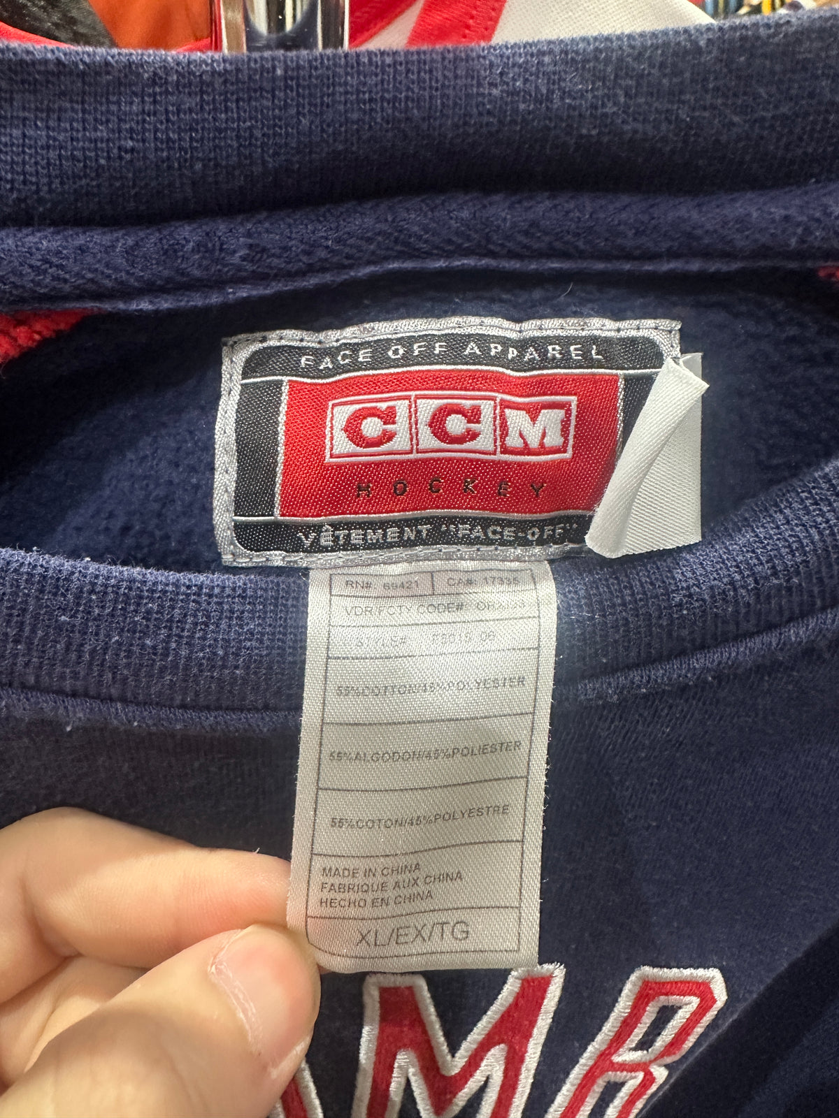 (Mens XL) 90s Columbus Blue Jacket Sweater 007