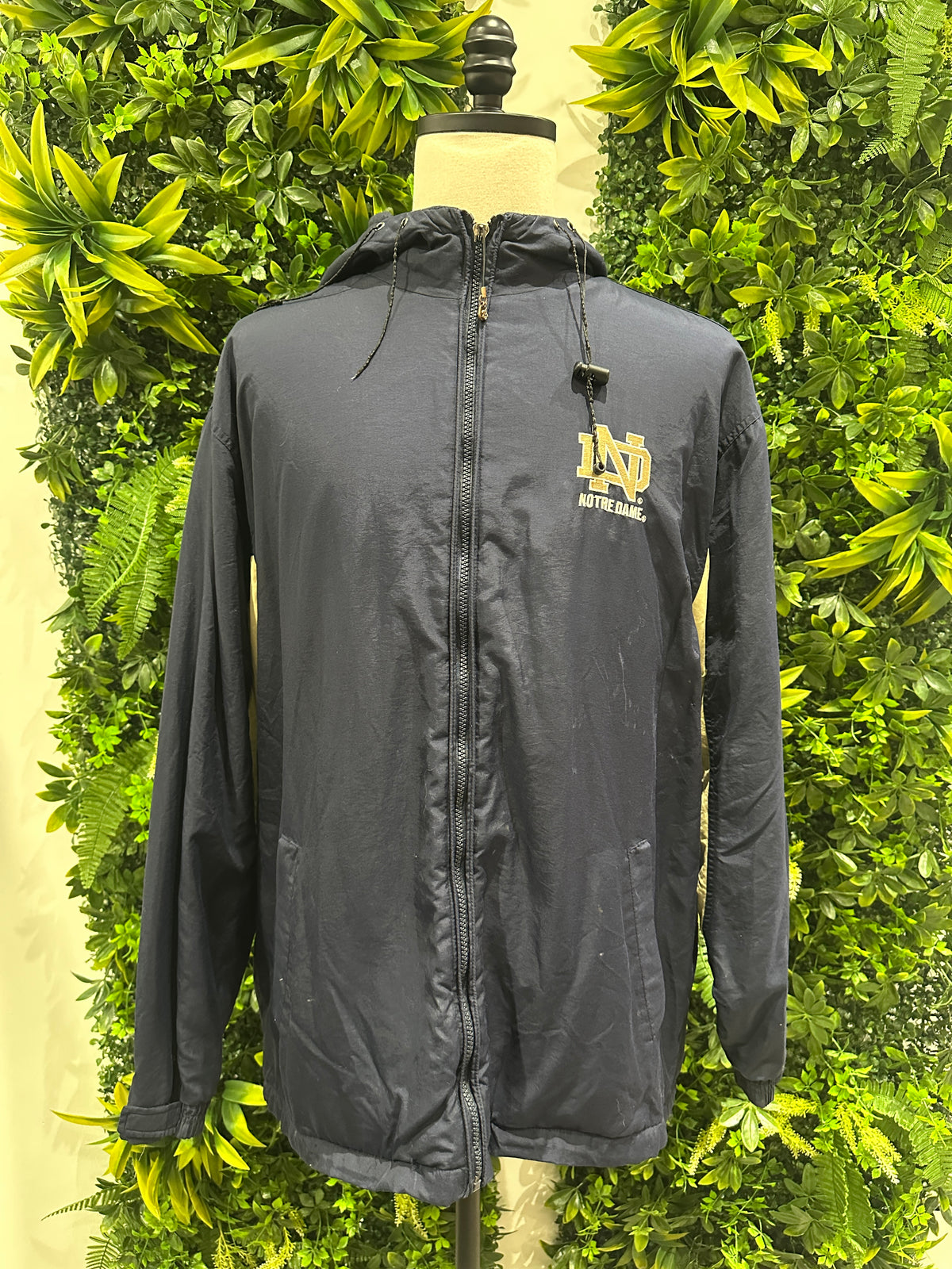 (Mens Large) 90s Notre Dame Zip-Up Jacket 007