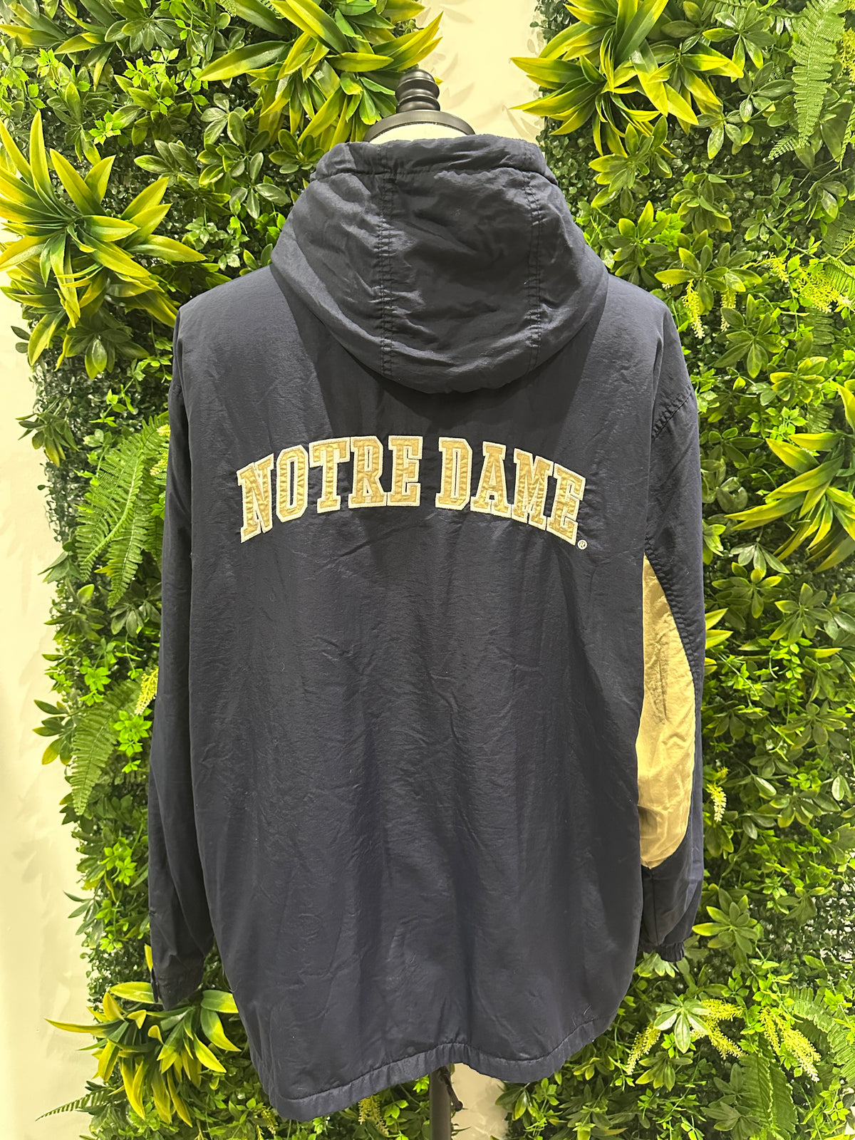 (Mens Large) 90s Notre Dame Zip-Up Jacket 007