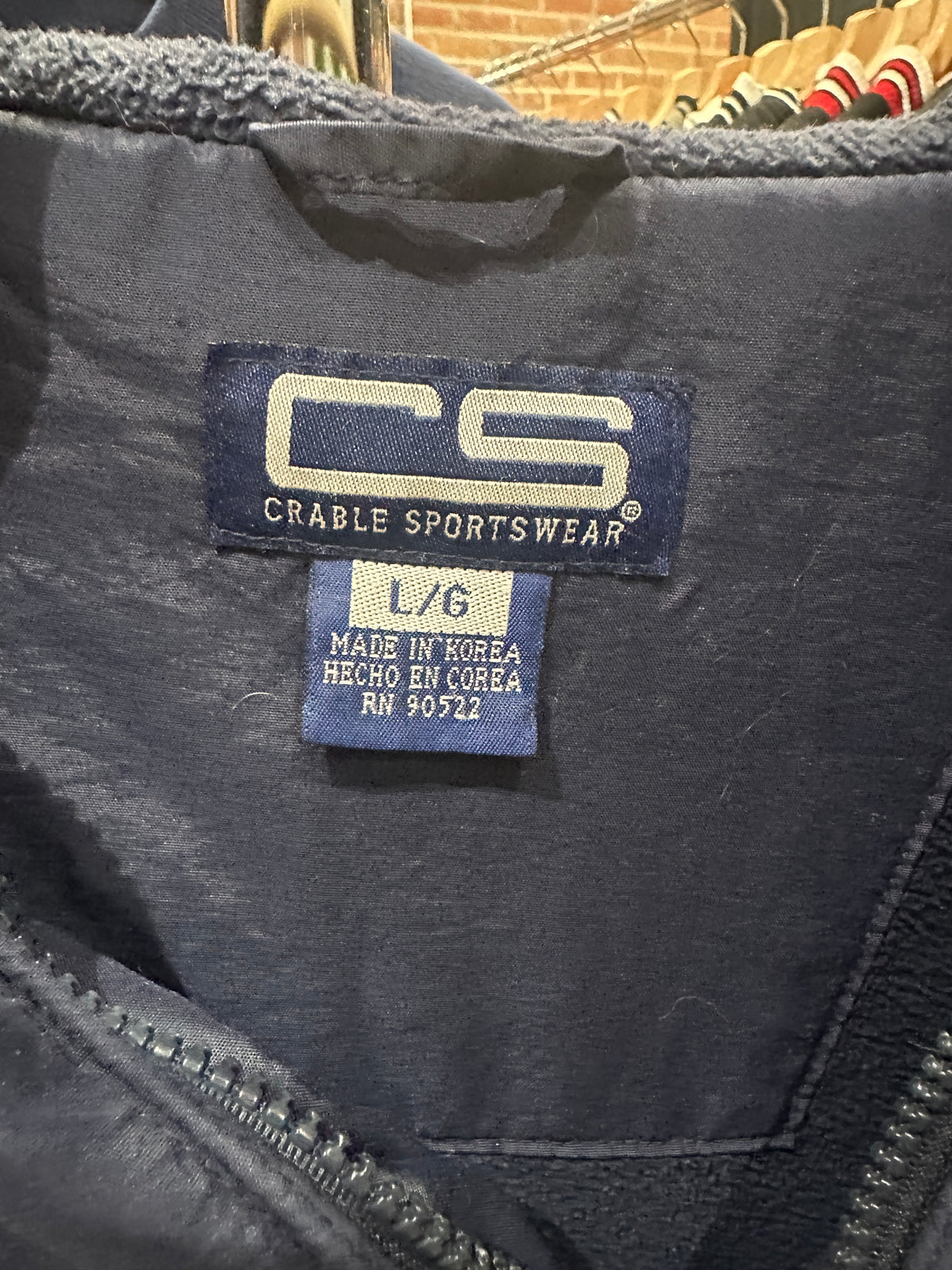 (Mens Large) 90s Notre Dame Zip-Up Jacket 007