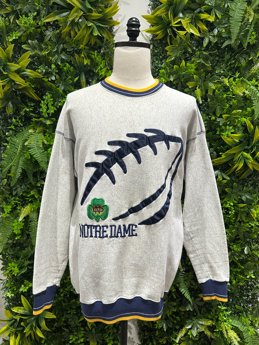(Mens 2X) 90s Notre Dame Football Sweater 007