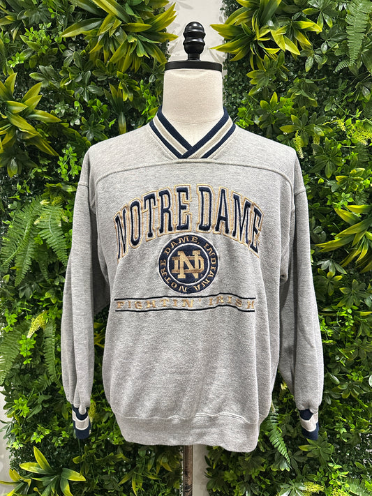 (Mens Medium) 90s Notre Dame Spell-Out Sweater 007