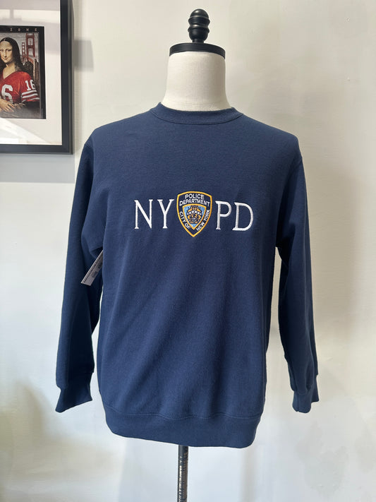(Mens Large) 90s NYPD Navy Blue Sweater