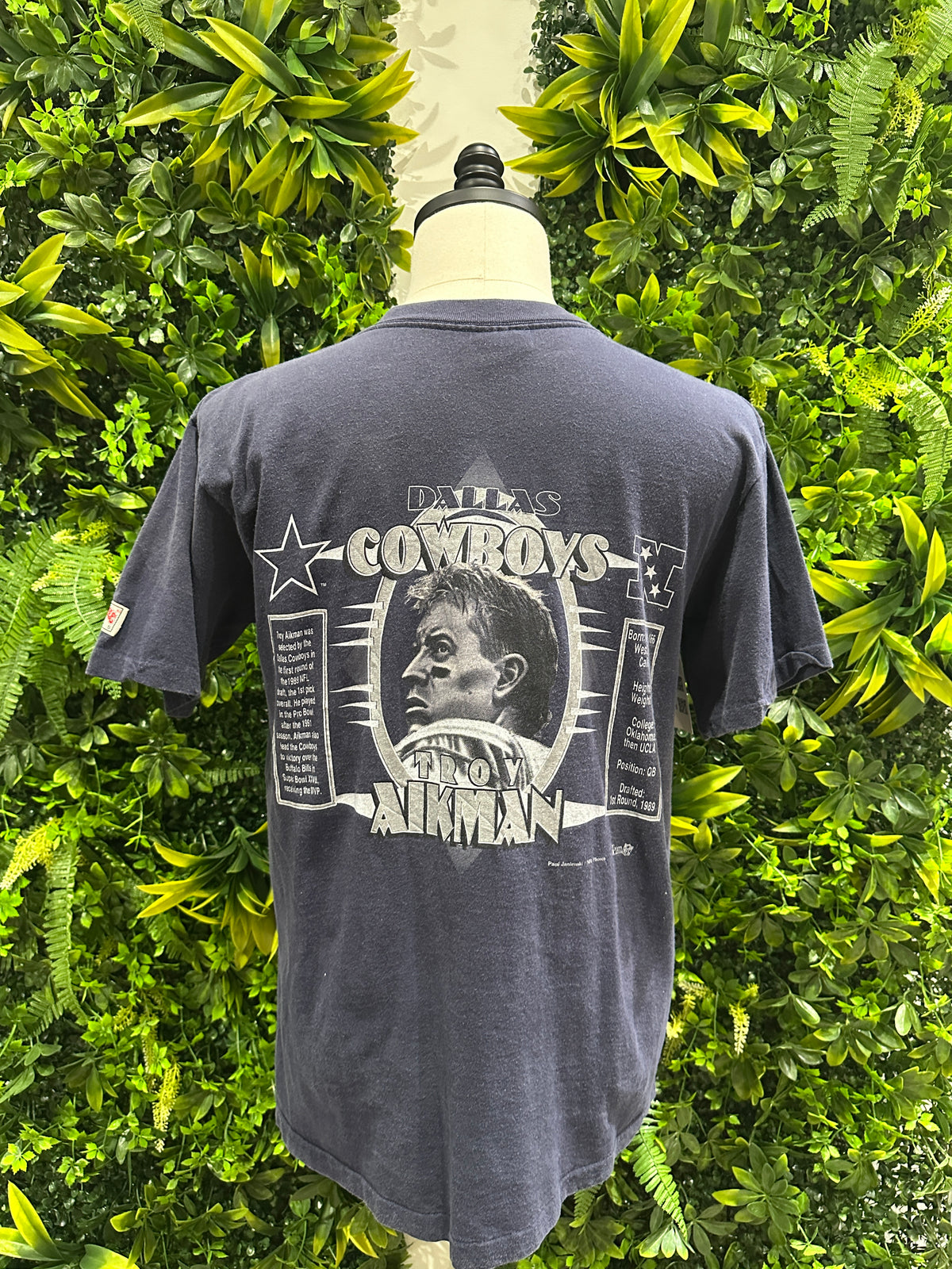(Mens Medium) 90s Dallas Cowboys 'Troy Aikman' Shirt 007