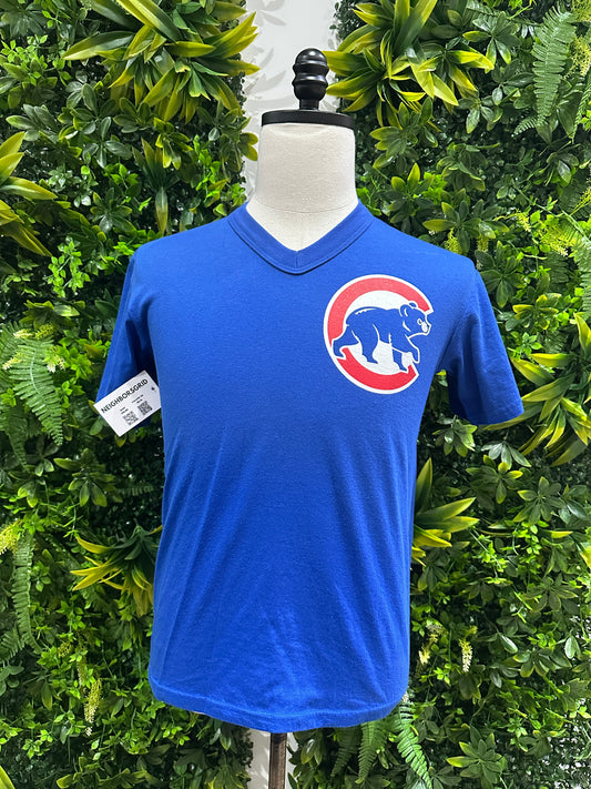 (Womens Large) MLB Chicago Cubs 'Hot Dog Lady' Shirt 007