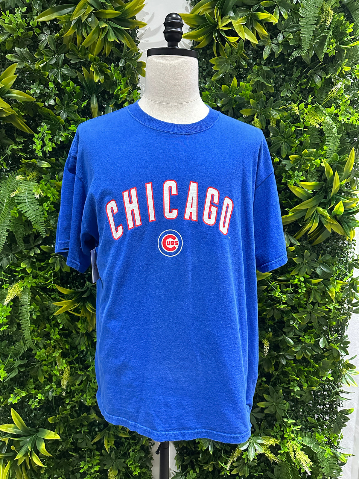 (Mens XL) MLB Chicago Cubs Spell-Out Shirt 007