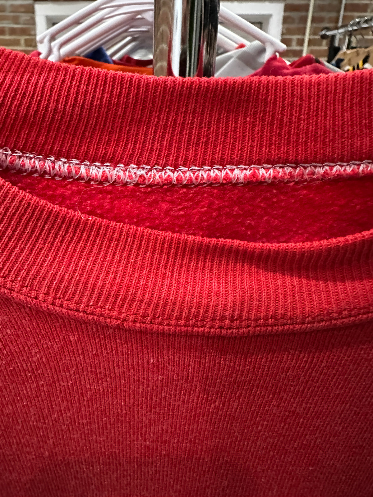 (Mens Large) 80s University of Arkansas Spell-Out Sweater 007