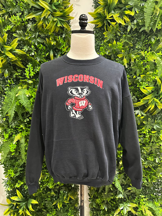(Mens XL) 90s University of Wisconsin Badgers Sweater 007