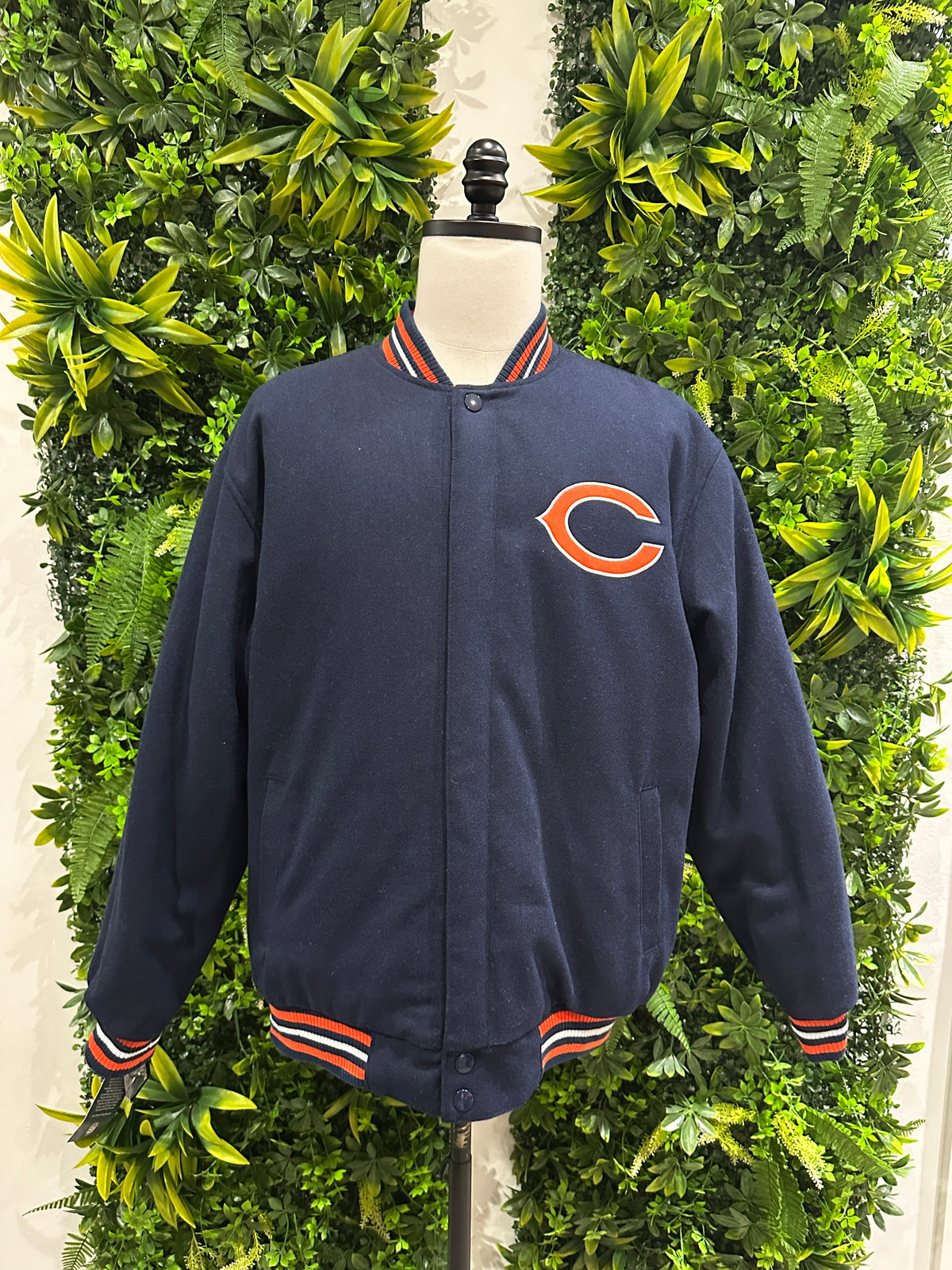 (Mens XL) NFL Chicago Bears Reversible Blue Varsity Jacket