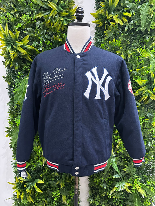 (Mens Small) MLB New York Yankees Reversible Varsity Jacket