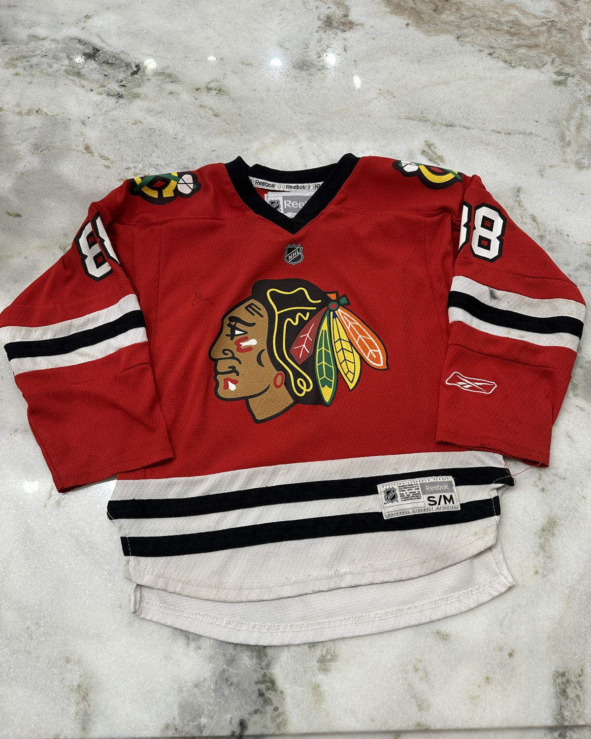 (Kids Small) NHL Chicago Blackhawks 'Patrick Kane' Jersey 007