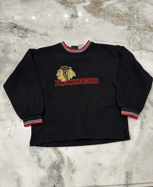 (Kids Medium) 90s Chicago Blackhawks Sweater 007