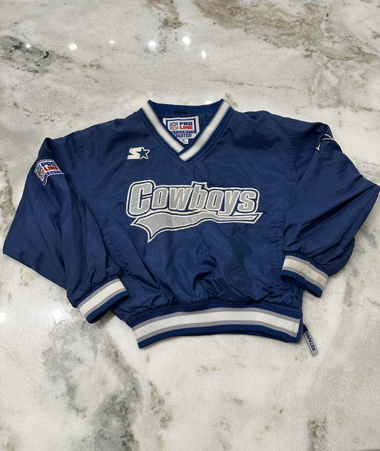 (Kids Small) 90s Starter Dallas Cowboys Pull-Over Windbreaker 007