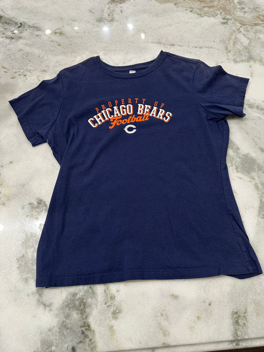 (Womens Large) NFL Chicago Bears Spell-Out Shirt 007