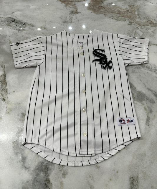 (Kids Large) MLB Chicago White Sox Pin Stripe Jersey 007