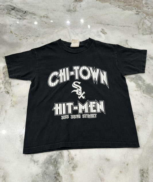 (Kids Medium) 90s Chicago White Sox 'Hitmen' Shirt 007