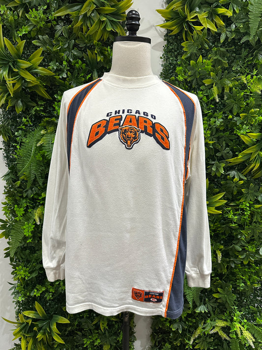(Mens XL) NFL Chicago Bears Spell-Out Long-Sleeve Shirt 007