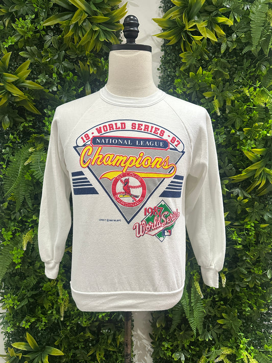 (Mens Small) 1987 St.Louis Cardinals World Series Champs Sweater 007