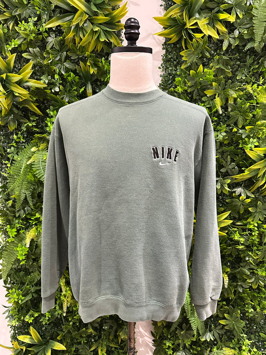 (Mens Medium) 90s Green Nike Sweater 007