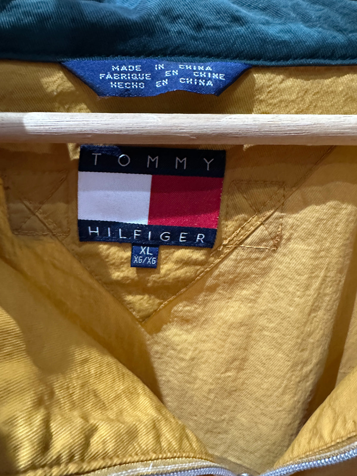 (Mens XL) 90s Yellow Tommy Hilfiger Light Jacket 007