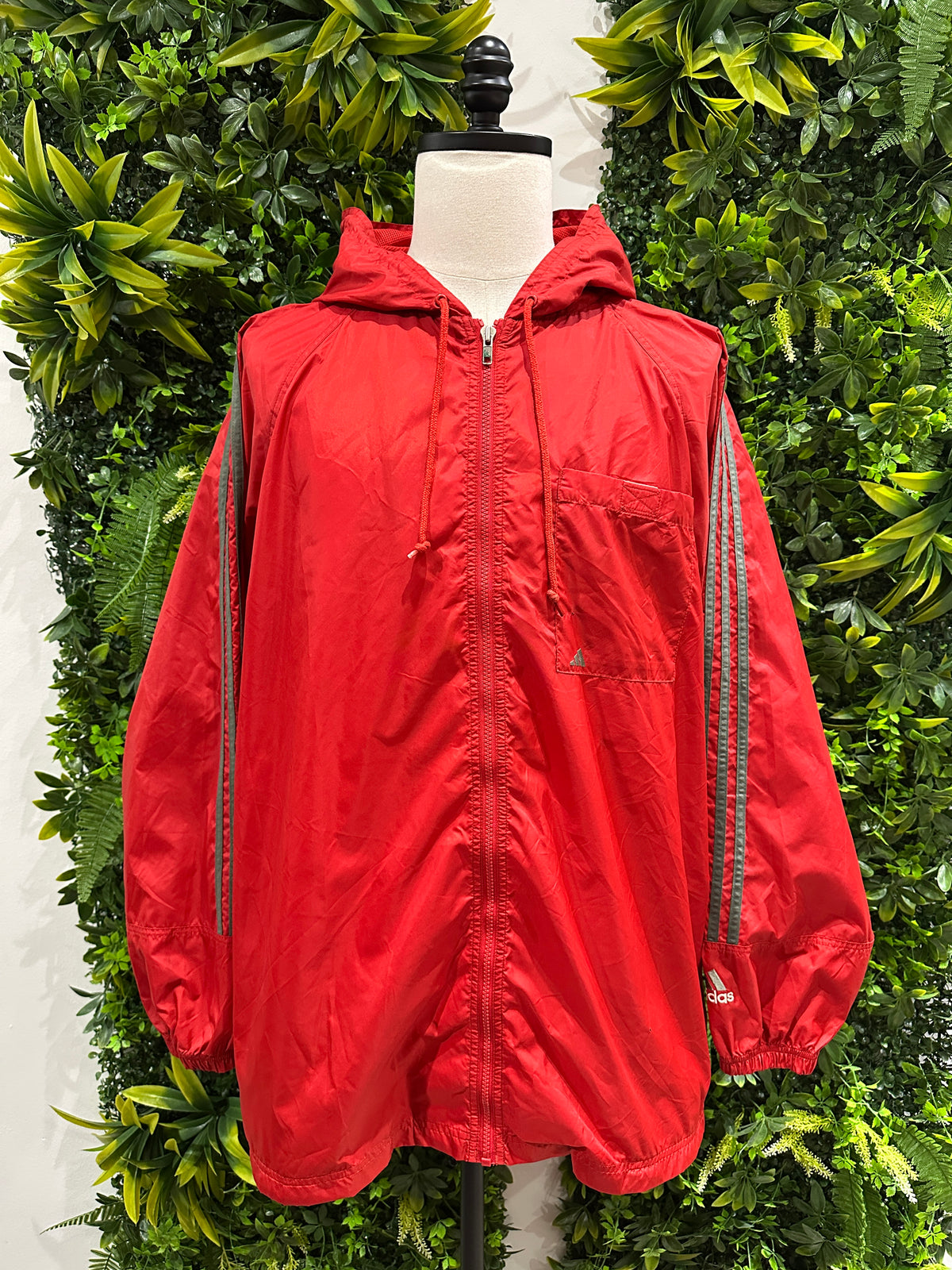 (Mens XL) 90s Adidas Red Windbreaker 007