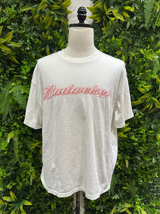 (Mens XL) 90s Budwieser Spell-Out Shirt 007