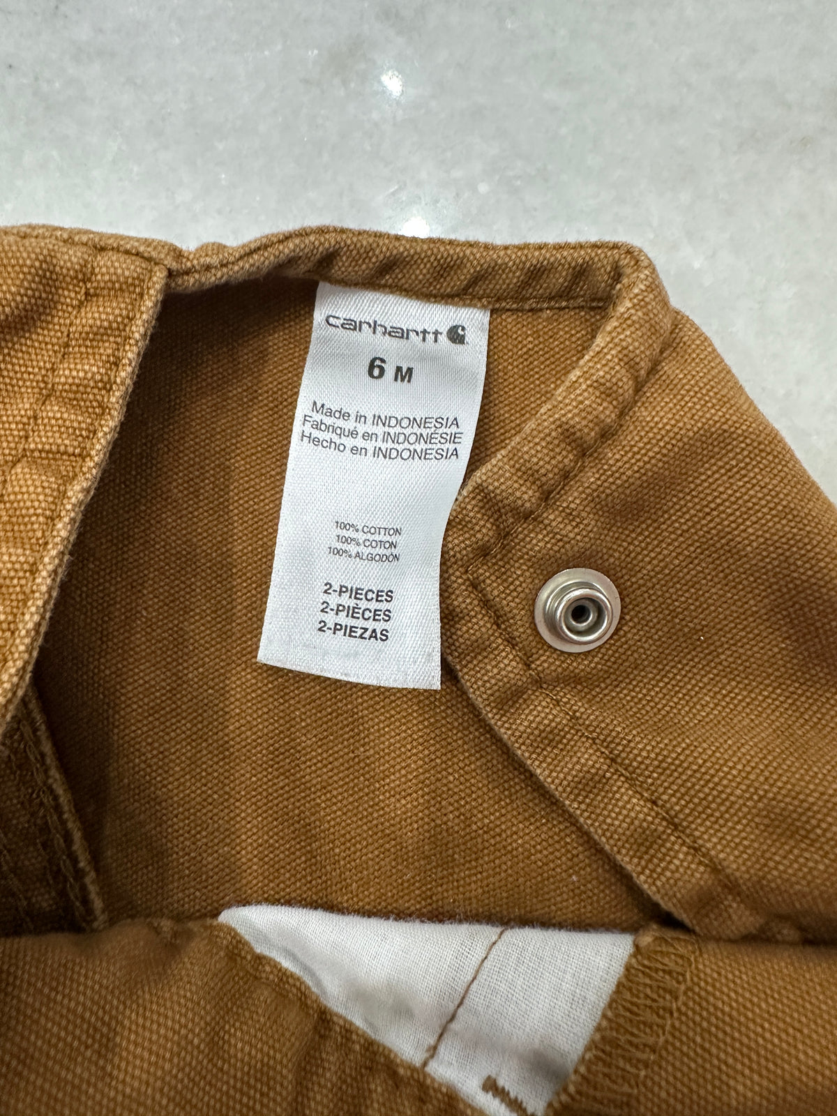 (Kids 6M) Carhartt Brown Overalls