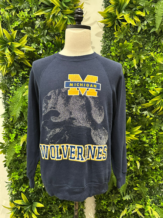 (Mens Medium) 90s Michigan University Wolverines Sweater 007