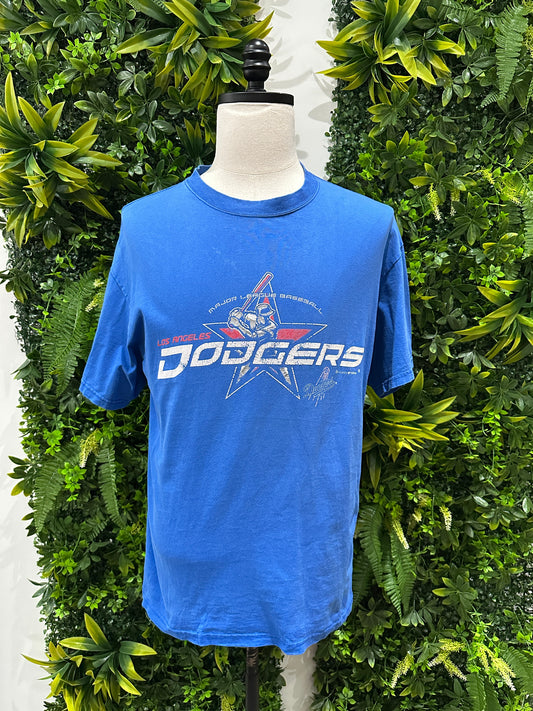 (Mens Large) 2004 Los Angeles Dodgers Spell-Out Shirt 007