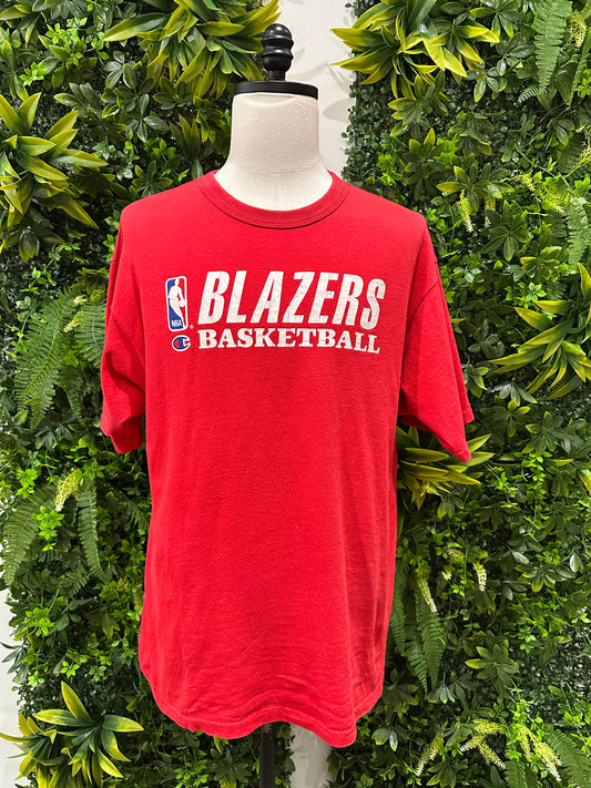 (Mens XL) 90s Portland Blazers Spell-Out Shirt 007