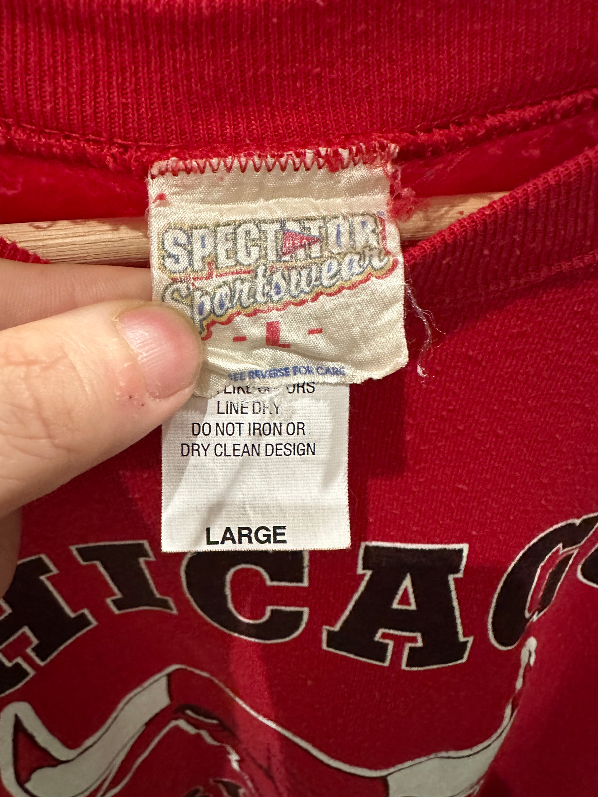 (Mens Large) 90s Chicago Bulls Spell-Out Sweater 007