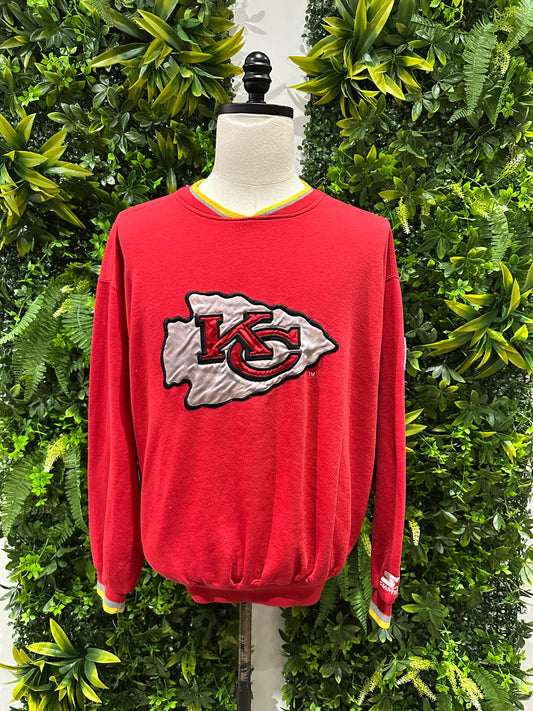 (Mens Large) 90s Starter Kansas City Chiefs Sweater 007