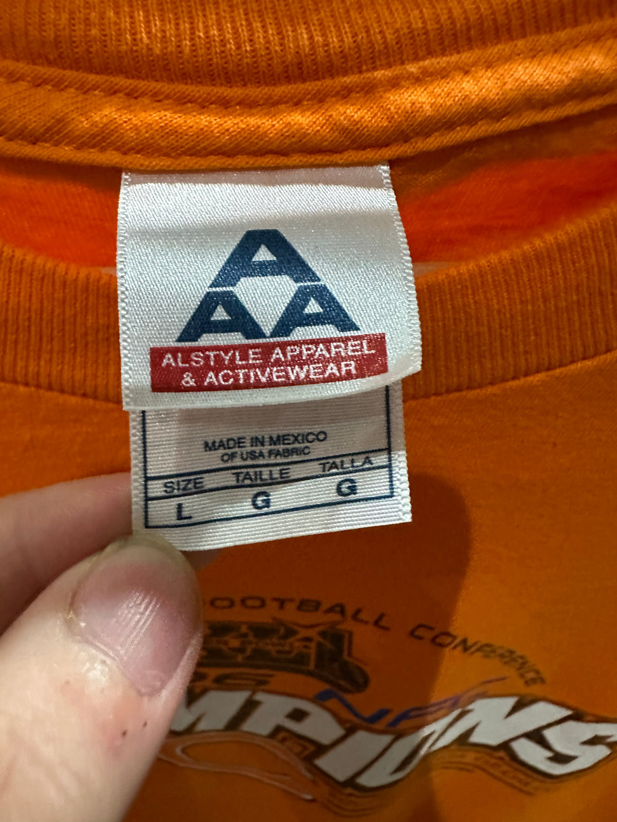 (Mens Large) 2006 Chicago Bears NFC Champs Orange Shirt 007