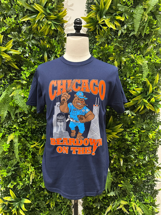 (Mens Medium) 90s Chicago Bears 'Bear Down on this!' Shirt 007