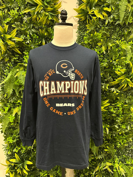 (Mens Large) 2006 Chicago Bears NFC Champs Long-Sleeve Shirt 007