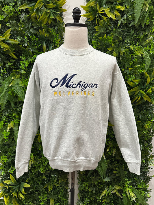 (Mens Large) 90s Michigan University Spell-Out Sweater 007