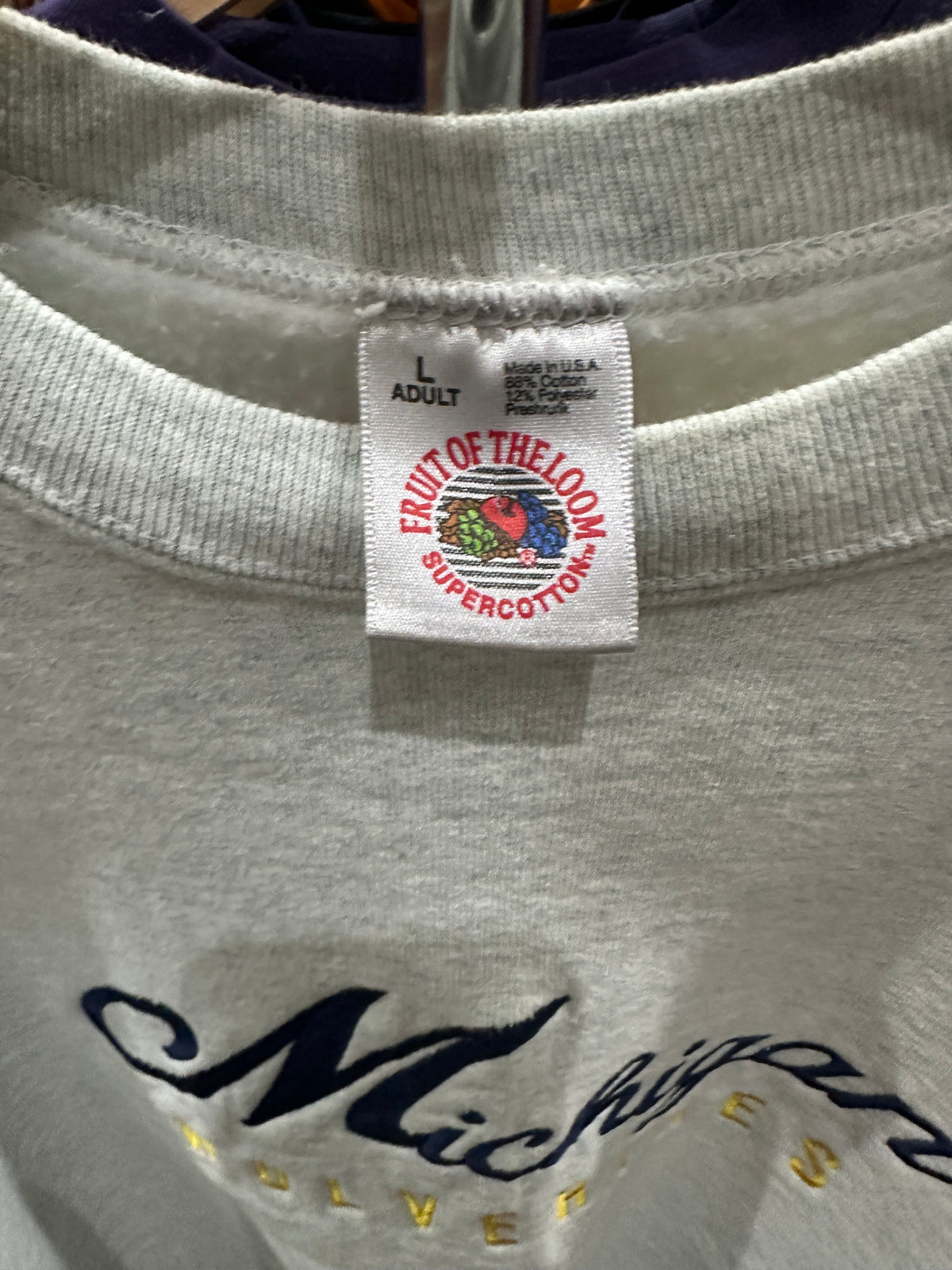 (Mens Large) 90s Michigan University Spell-Out Sweater 007