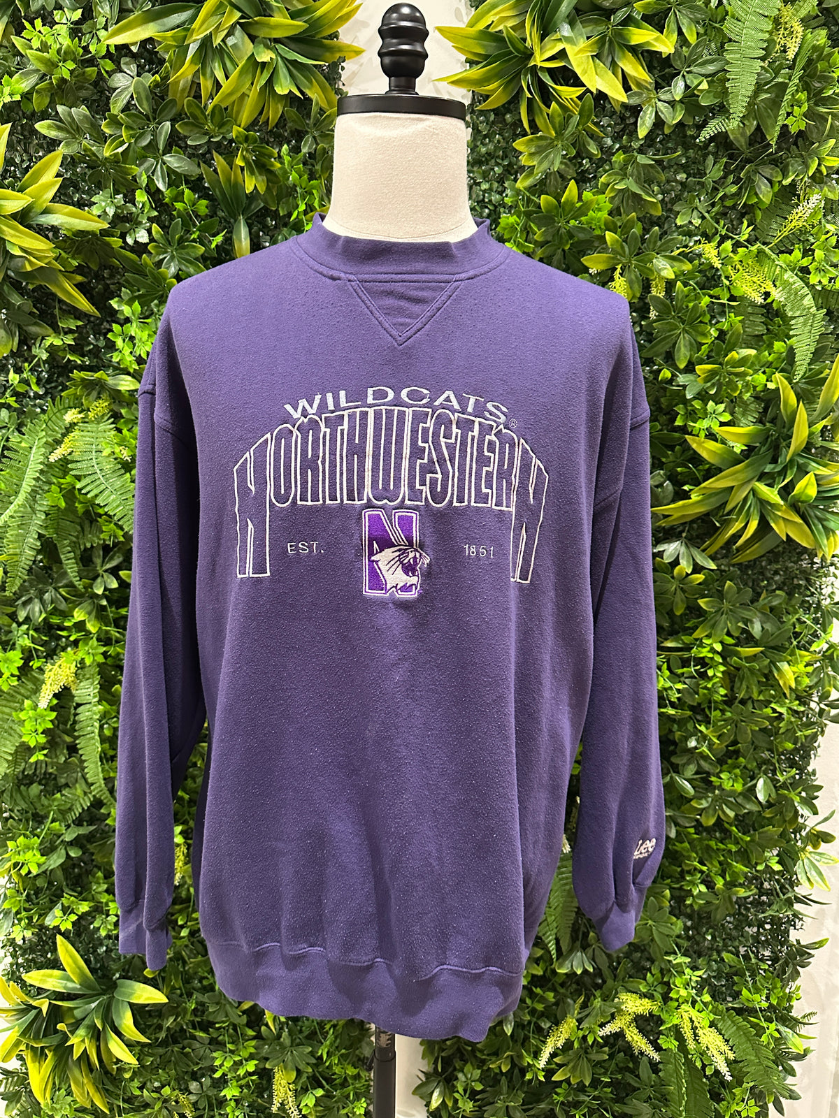 (Mens XL) 90s Northwestern Spell-Out Sweater 007