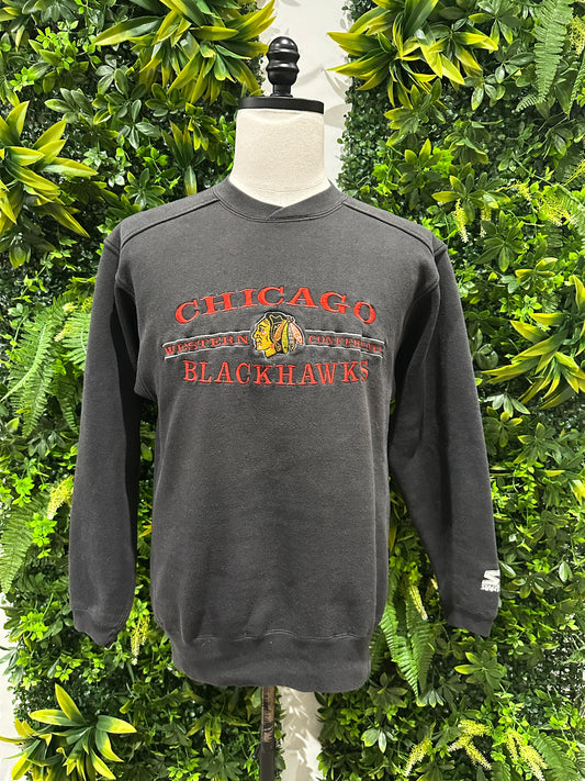 (Mens Small) 90s Chicago Blackhawks Sweater 007