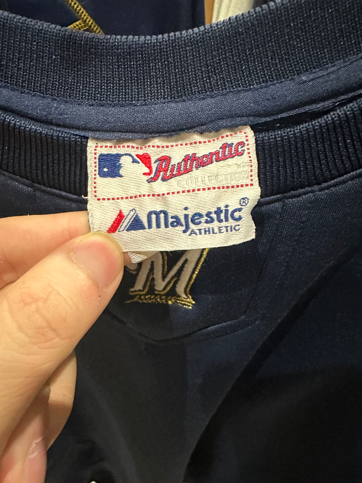 (Mens 2X) MLB Milwaukee Brewers Long-Sleeve Shirt 007