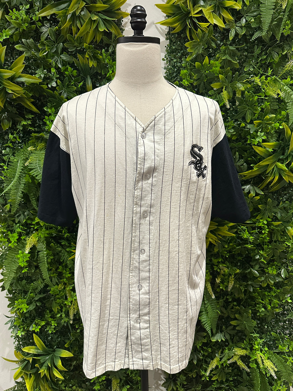 (Mens XL) 1995 Chicago White Sox Pin-Stripe Jersey 007