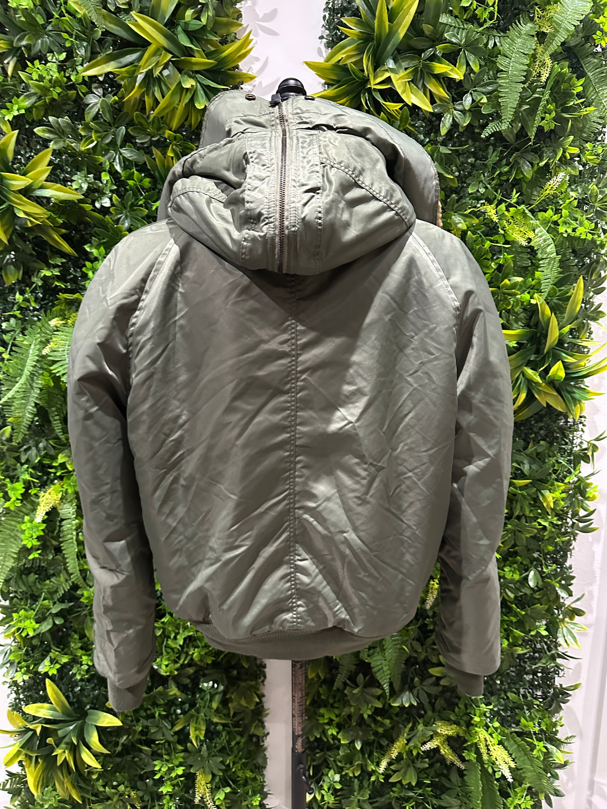 (Mens Large) Military Surplus Camo Green Parka Jacket 007
