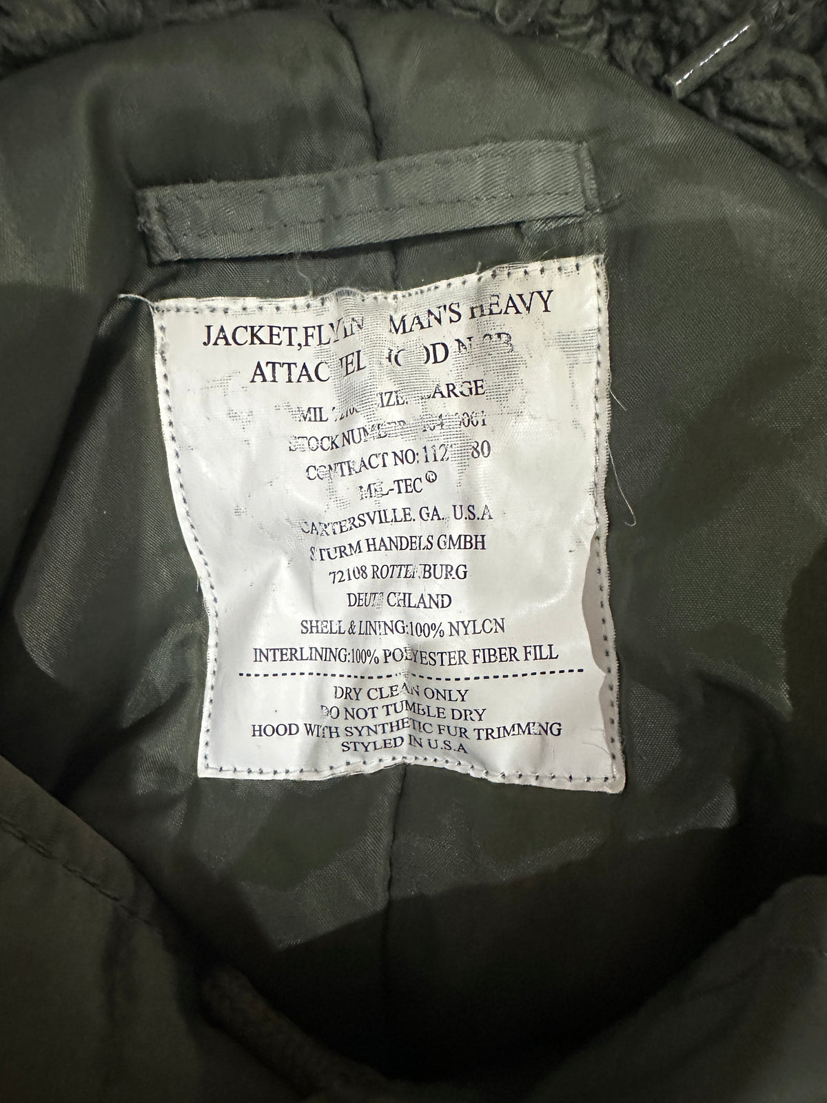 (Mens Large) Military Surplus Camo Green Parka Jacket 007