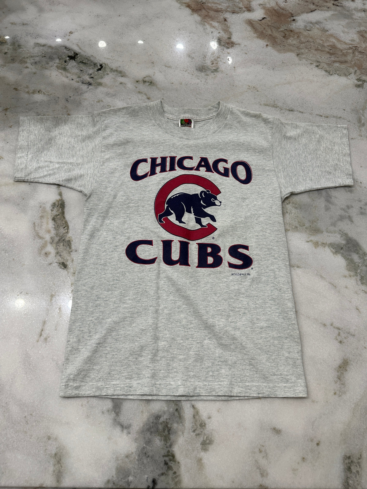 (Kids Large) 1996 Chicago Cubs Spell-Out Shirt 007