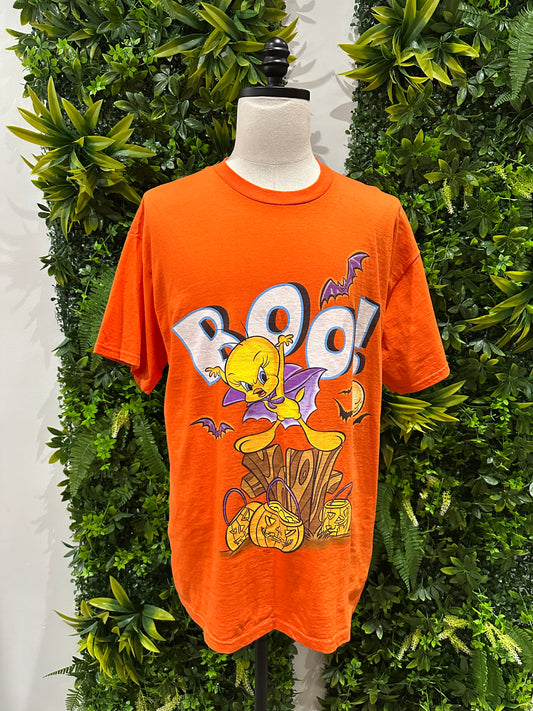 (Mens XL) Looney Tunes Tweety Bird 'BOO!' Shirt 007