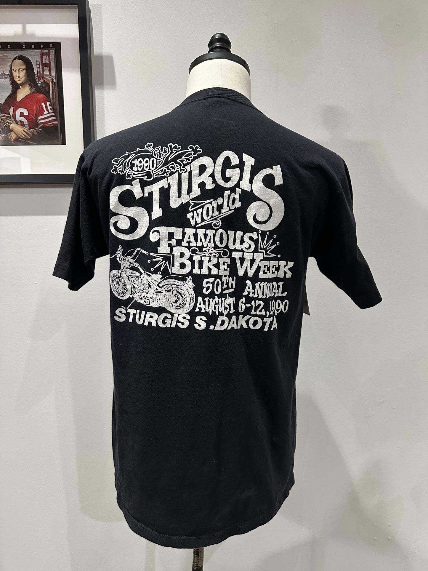 (Mens Medium) 1990 Sturgis South Dakota Biker Shirt