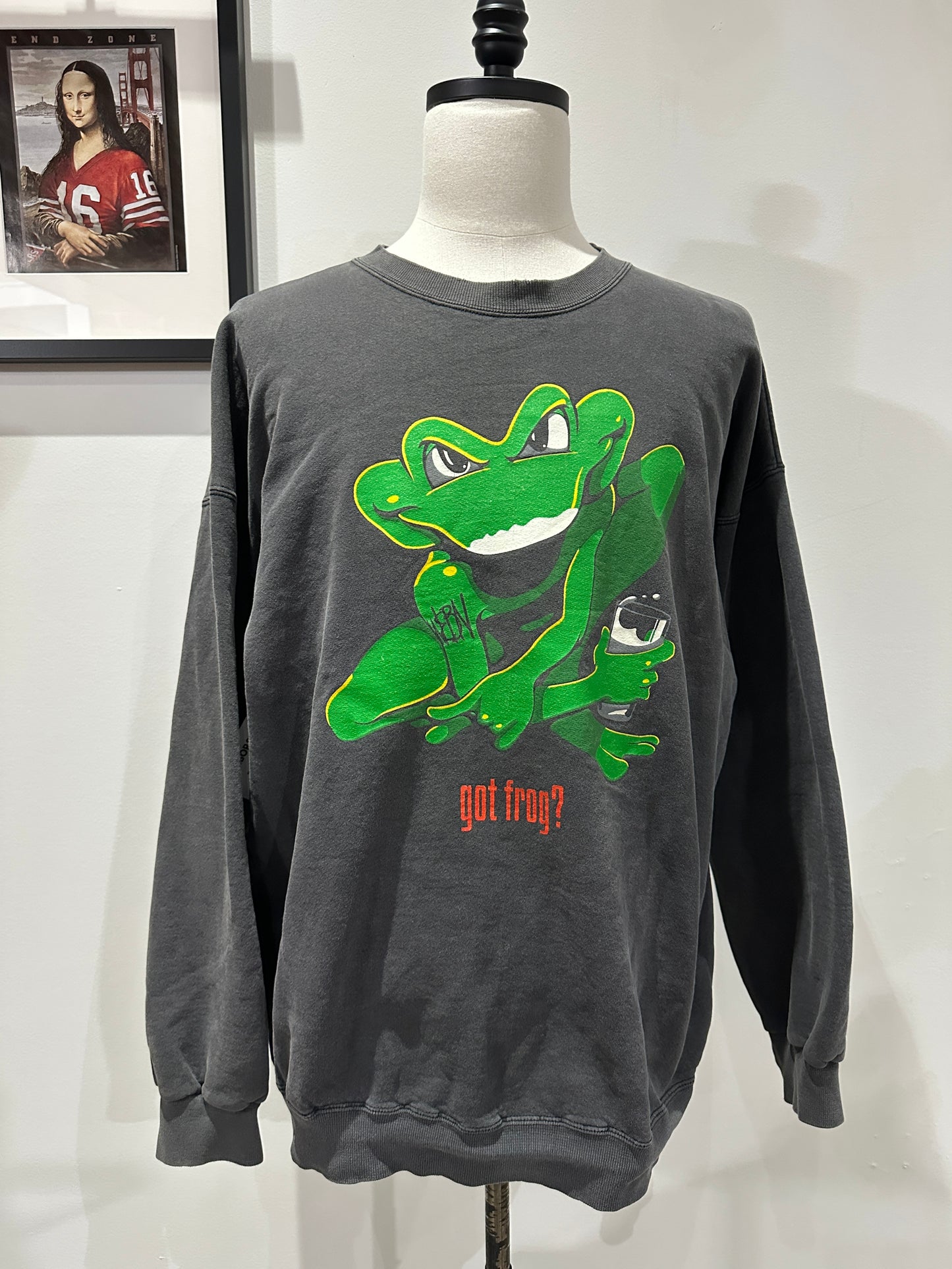 (Mens 2X) 90s Hanes 'Got Frog?' Sweater