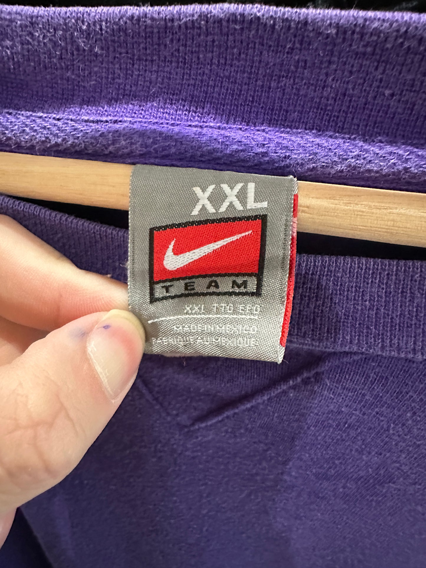 (Mens 2X) Nike Team Center-Swoosh Purple Sweater