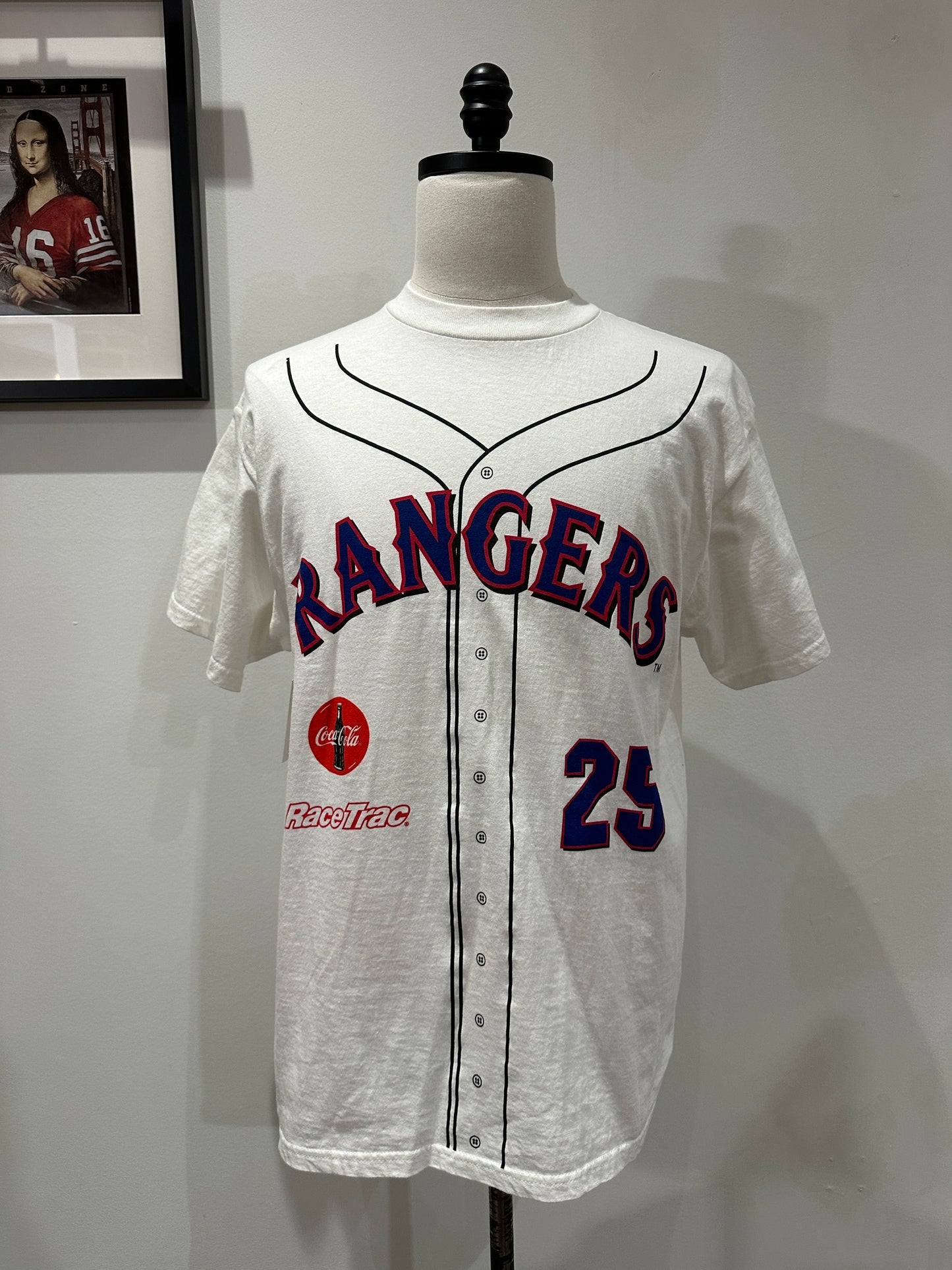 (Mens Large) 90s Texas Rangers 'Rafael Palmeiro' Shirt