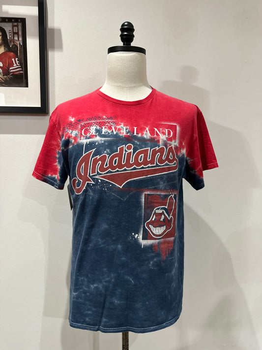 (Mens Large) 90s Cleveland Indians Tye-Dye Shirt